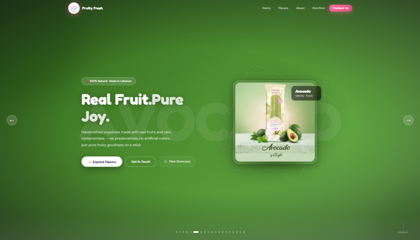 Fruity Fresh Food & Beverage Website